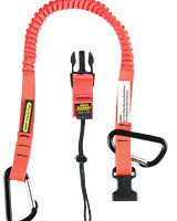 Personal Attachment Heavy Tool Tether - Side Release Lanyard with Tool Hanger - 3/4" Super Coil