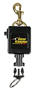 SCUBA Large Locking Flashlight Retractor - Brass Snap Clip Mount
