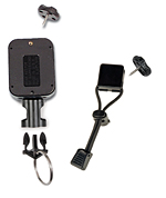 Small Flashlight Retractor -Threaded Stud Mount w/ Stabalizer